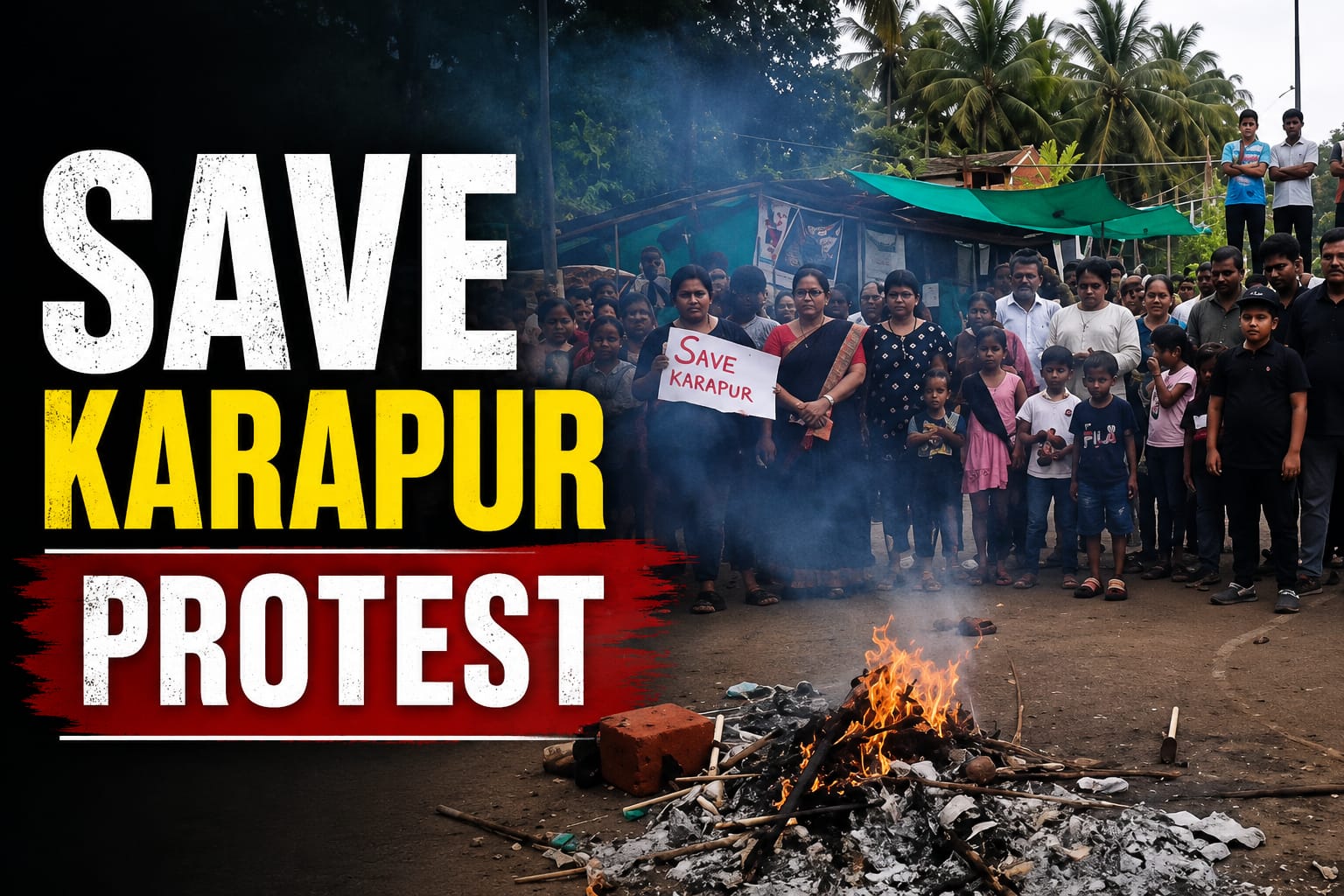 Karapur Villagers Allege Illegal Compound Wall Construction; Demand Demolition and Immediate Action