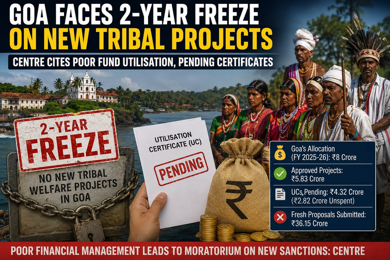 Centre Freezes New Tribal Welfare Projects in Goa for Two Years Over Poor Fund Utilisation