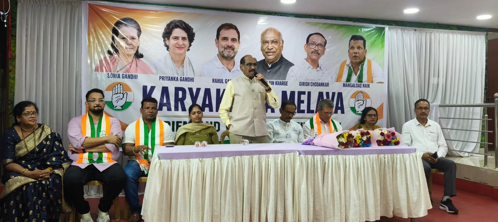 Congress Makes Organisational Push in Sattari with Karyakarta Melava at Valpoi and Poriem