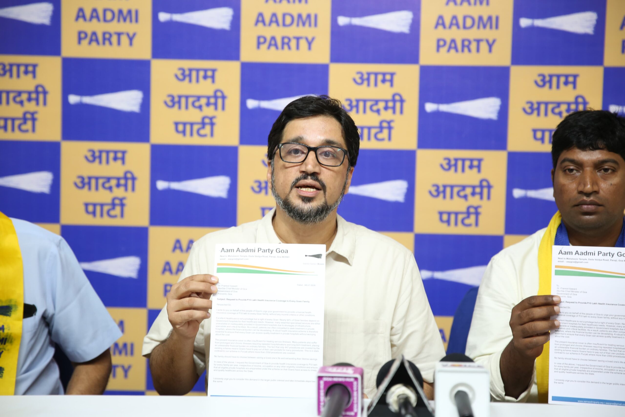 AAP Demands ₹10 Lakh Health Insurance Cover for Every Goan Family