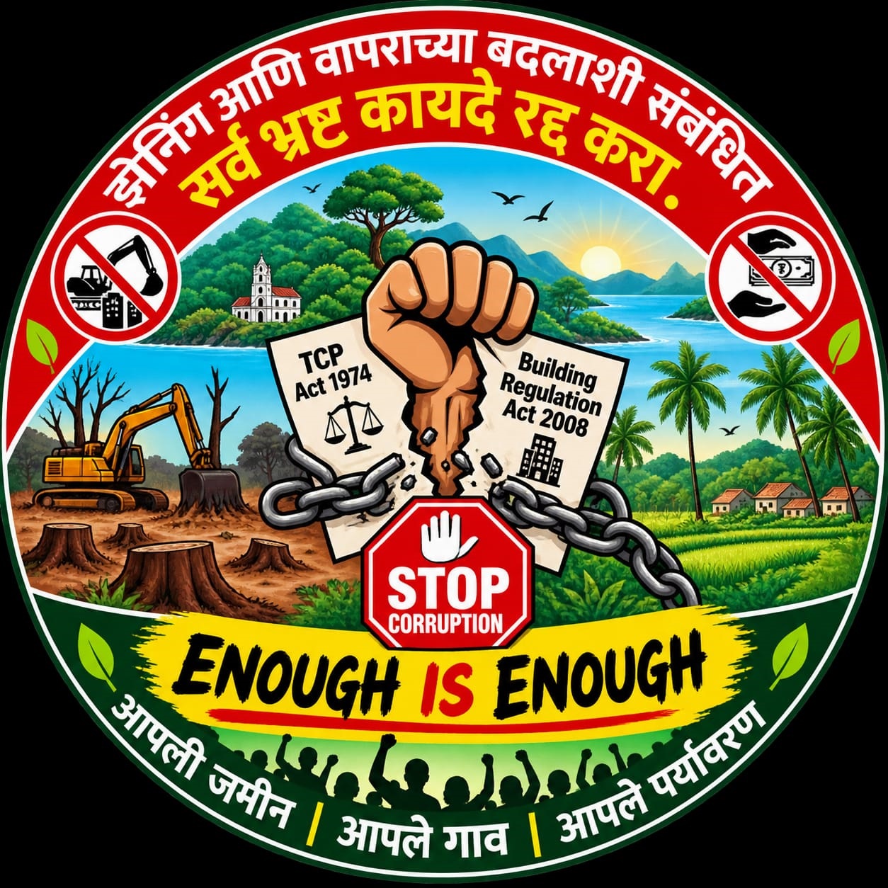 झोनिंग आणि वापराच्या बदलाशी संबंधित सर्व भ्रष्ट कायदे रद्द करा.