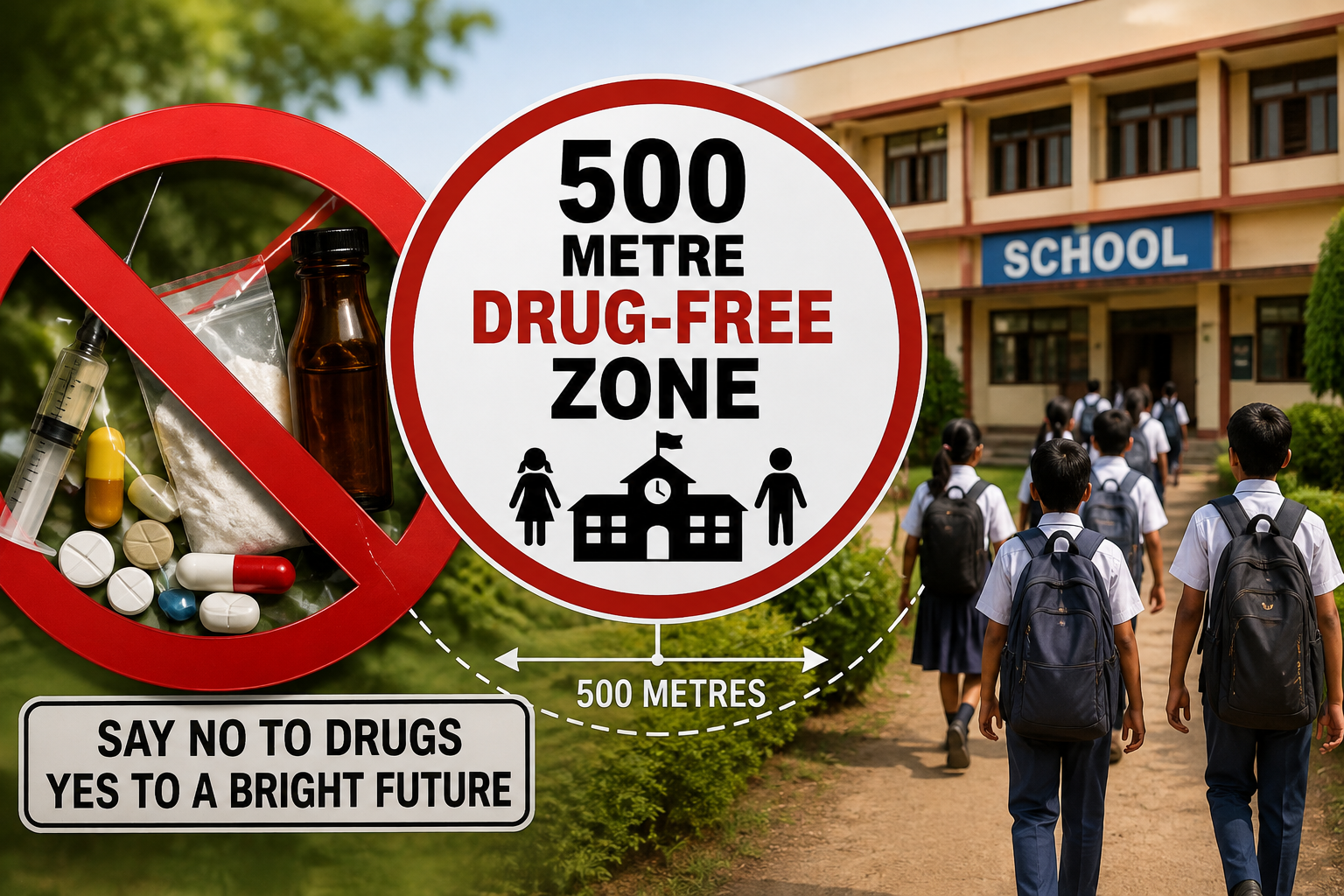 500-Metre Drug-Free Zone Around All Schools in Goa