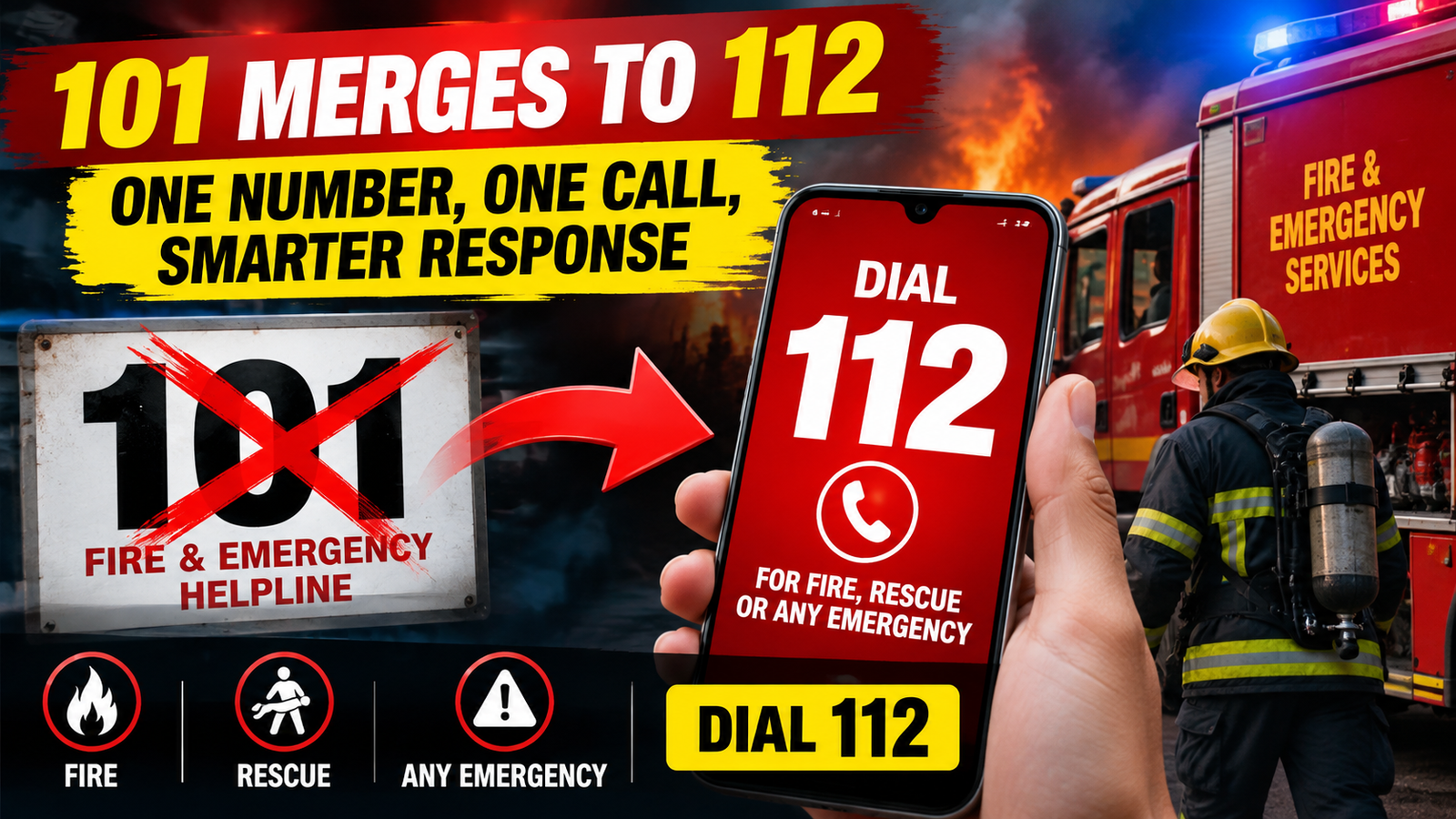 Goa Fire Emergency Helpline 101 Merged With 112; Public Asked to Dial Single Emergency Number