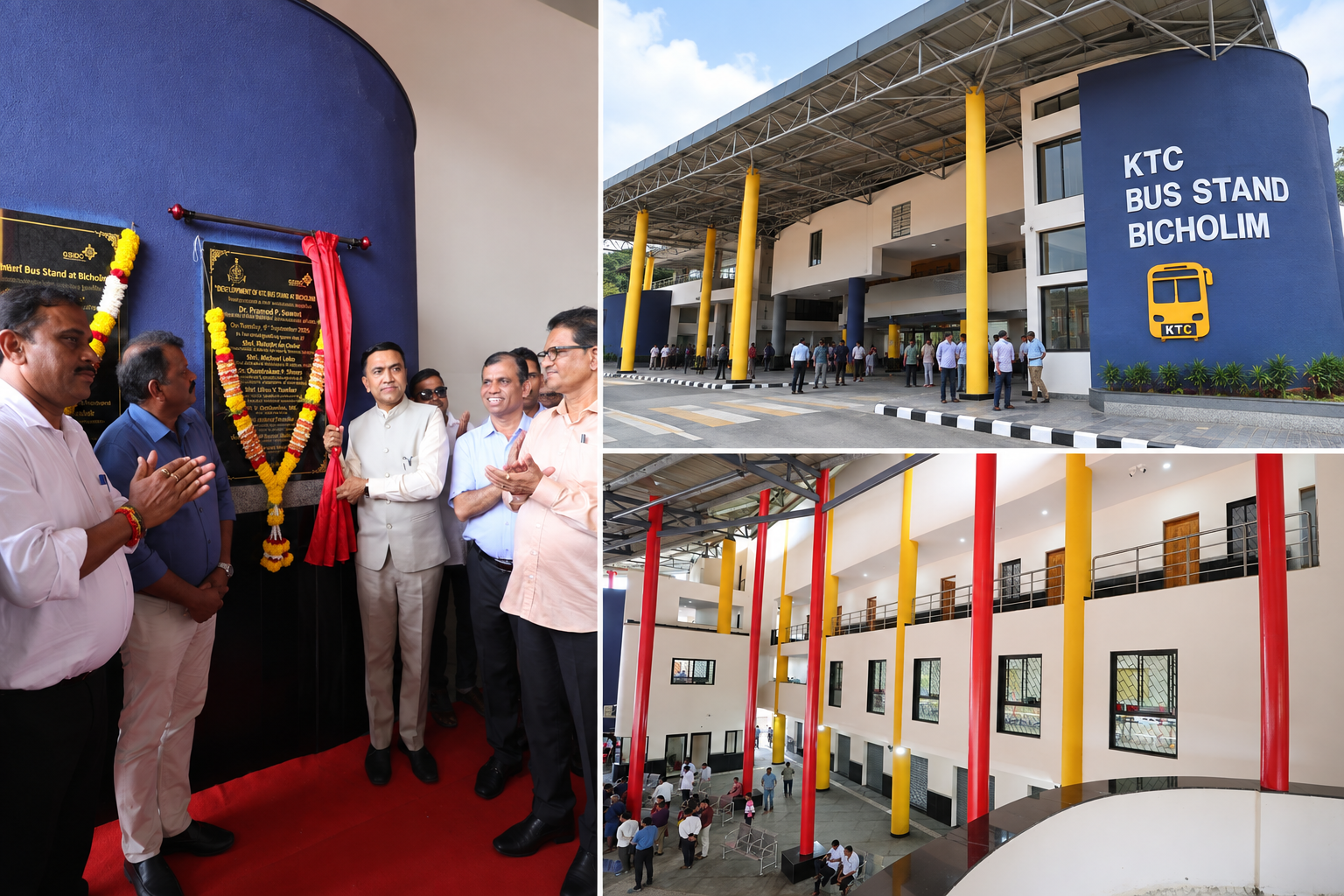 CM Sawant Inaugurates ₹16.43-Crore Redeveloped KTC Bus Stand at Bicholim